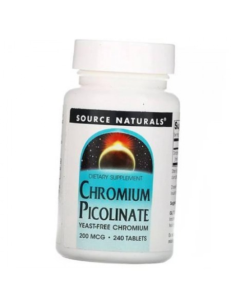 Піколінат Хрома без дріжджів Chromium Picolinate Source Naturals 240таб (36355129)