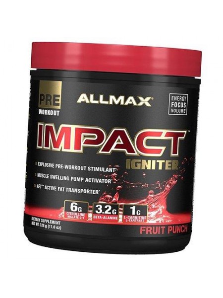 Передтренувальний комплекс Impact Igniter Allmax Nutrition 328 г Фруктовий пунш (11134004)