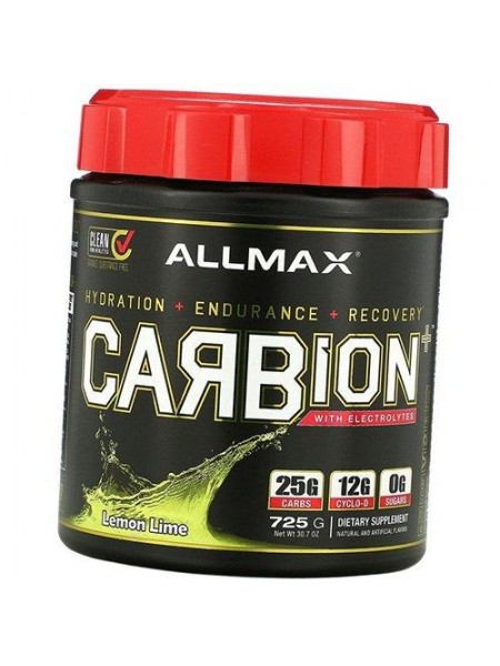 Вуглеводи з Електролітами для відновлення Carbion Allmax Nutrition 725 г Лимон-лайм (15134001)