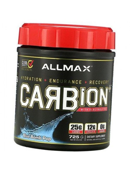 У глеводи з Електролітами для відновлення Carbion Allmax Nutrition 725 г блакитна малина (15134001)