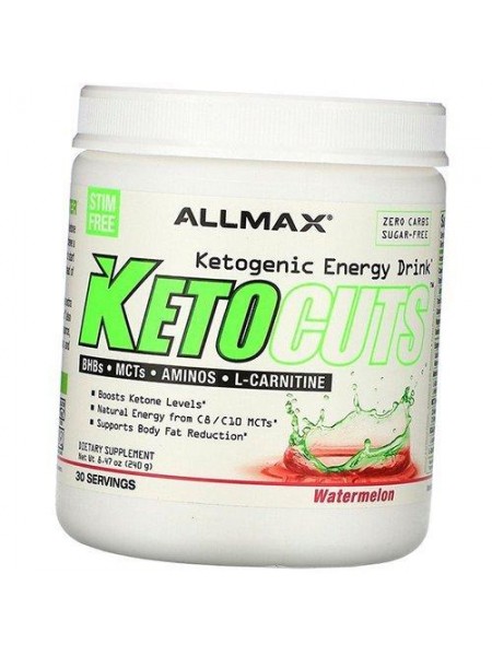 Кетогенний енергетичний напій Allmax Nutrition KetoCuts 240 г Кавун (74134001)
