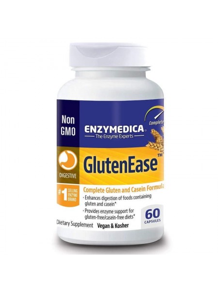 Ферменти для перетравлення глютену GlutenEase Enzymedica 60 капсул