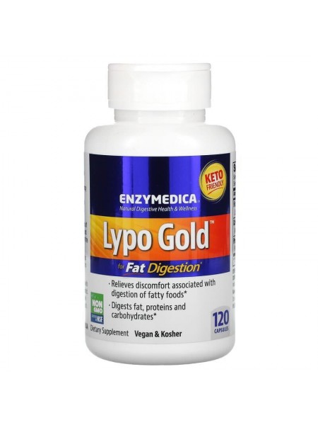 Оптимізатор перетравлення жиру Lypo Gold Enzymedica ферменти 120 капсул