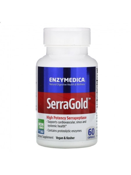 Серрапептаза для серця High Activity Serrapeptase Enzymedica 60 капсул