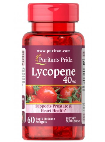 Лікопен Lycopene Puritan's Pride 40 мг 60 гелевих капсул