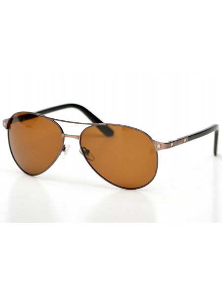 Чоловічі брендові окуляри Cartier 8200588br Коричневий (o4ki-9501)