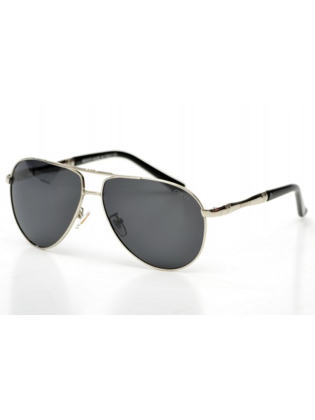 Чоловічі брендові окуляри Gucci 035s-M Металік (o4ki-9542)