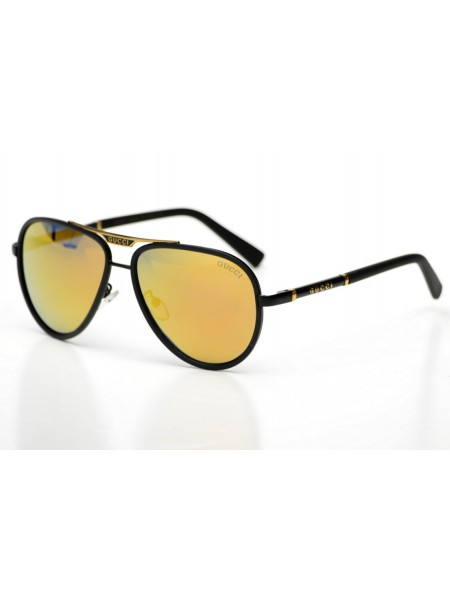 Жіночі брендові окуляри Gucci 874or-W Чорний (o4ki-9686)