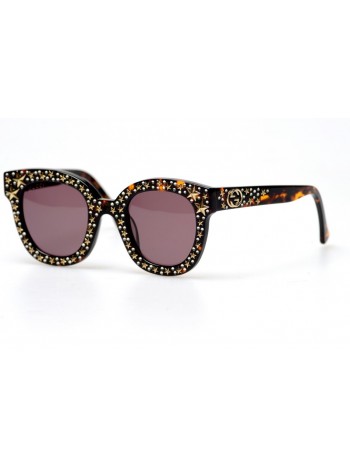 Жіночі брендові окуляри Gucci 0116-003 Коричневий (o4ki-11209)