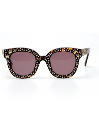 Жіночі брендові окуляри Gucci 0116-003 Коричневий (o4ki-11209)