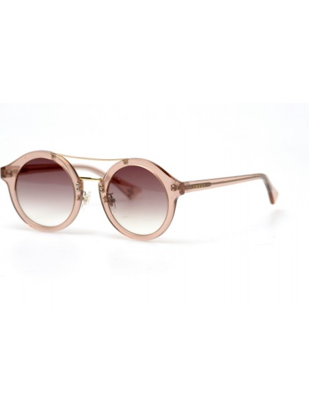 Жіночі брендові окуляри Gucci 0066-001 Коричневий (o4ki-11216)
