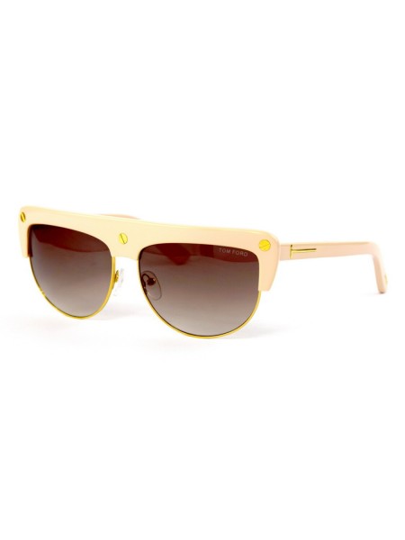 Жіночі брендові окуляри Tom Ford 0318-72l Бежевий (o4ki-11622)