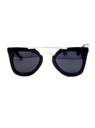Жіночі брендові окуляри Prada spr09qs Чорний (o4ki-11644)