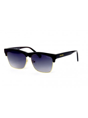 Жіночі брендові окуляри Prada 73qs-W Чорний (o4ki-11652)