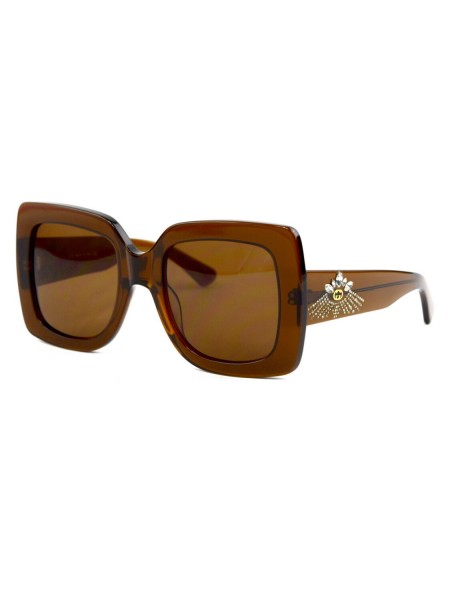 Жіночі брендові окуляри Gucci 0109brn Коричневий (o4ki-11741)