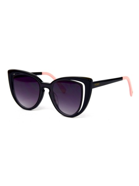 Жіночі брендові окуляри Fendi 0316/sc1-pink Чорний (o4ki-12154)