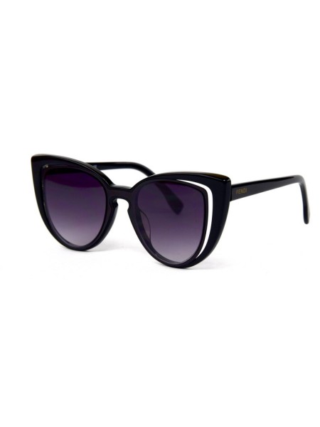 Жіночі брендові окуляри Fendi 0316/sc1-bl Чорний (o4ki-12159)