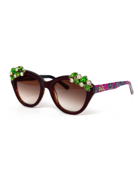 Жіночі брендові окуляри Dolce Gabbana 4286-red Коричневий (o4ki-12186)