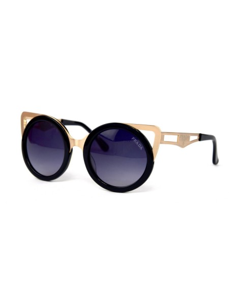 Жіночі брендові окуляри Prada spr0545c1 Чорний (o4ki-12217)