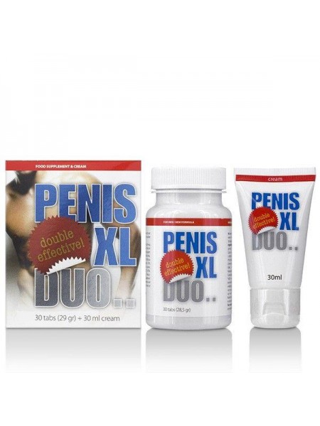 Крем і таблетки для поліпшення ерекції Penis XL DUO Pack 30 шт 30 мл Cobeco