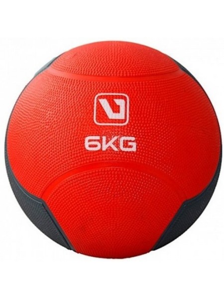 Медбол MEDICINE BALL червоний чорний 6 кг-241мм LS3006F-6