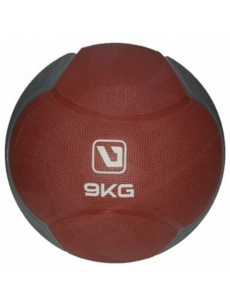 Медбол LiveUp MEDICINE BALL темно-вишневий темно-сірий 9 кг-286 мм LS3006F-9
